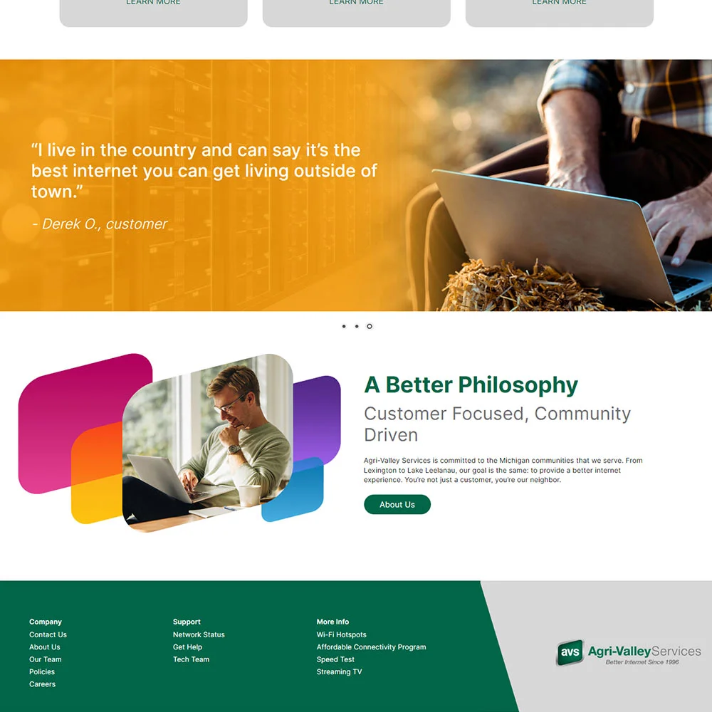 Agri-Valley Services Homepage bottom