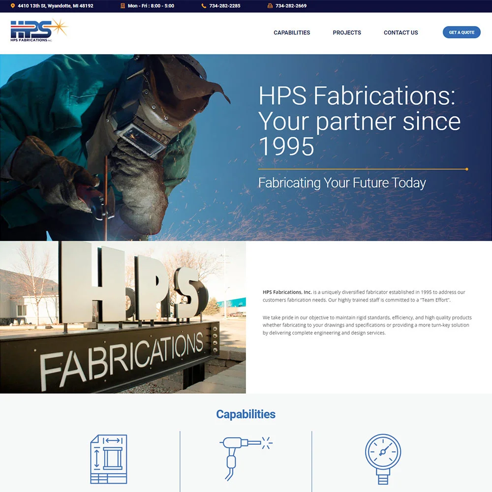 HPS Fabrications homepage