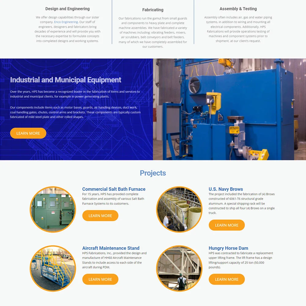 HPS Fabrications homepage