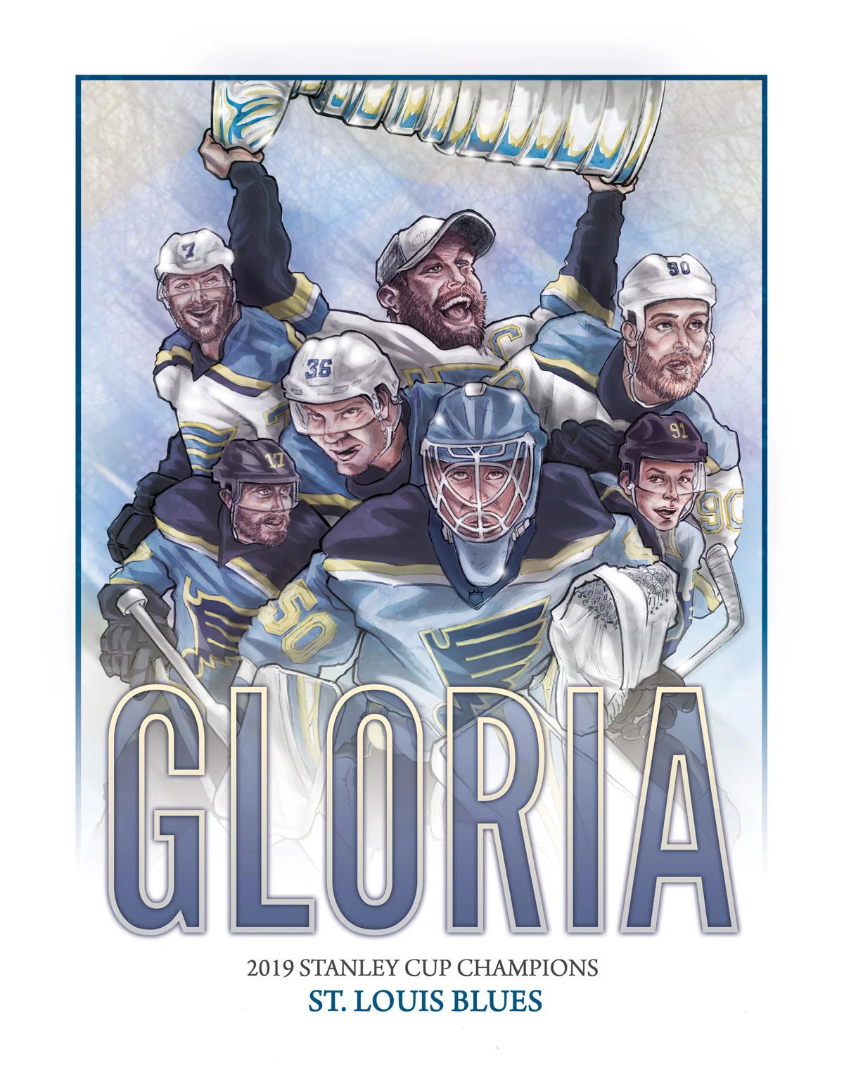Gloria - St Louis Blues Stanley Cup Champions poster