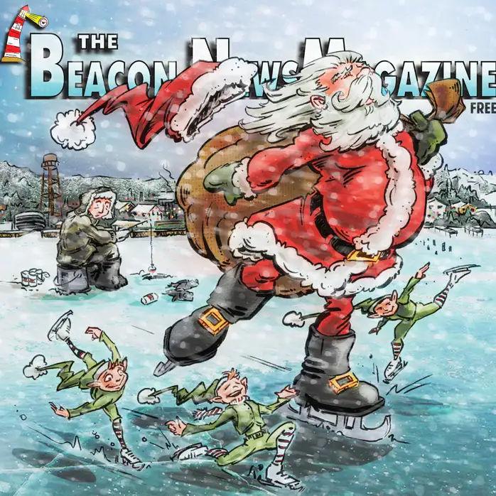 Beacon News Magazine Christmas Santa Illustration