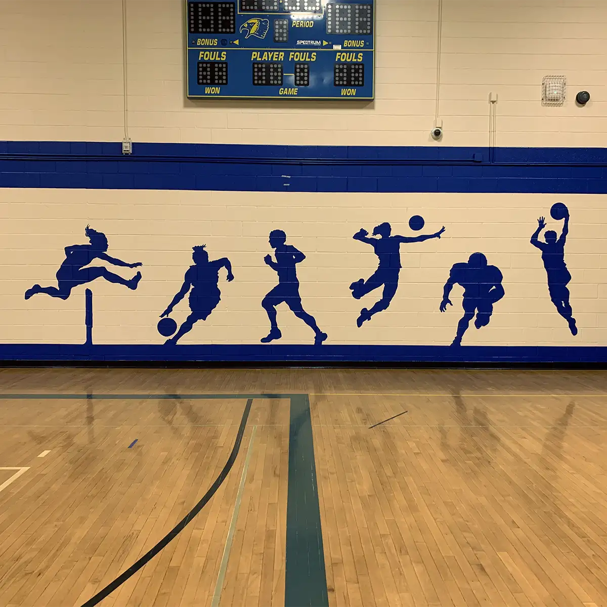 School gym wall mural