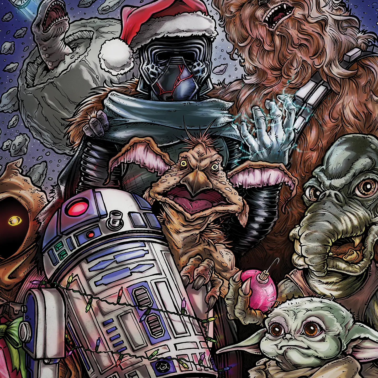 A Star Wars Christmas illustration