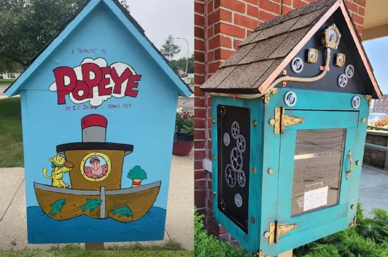 Free little library paintings